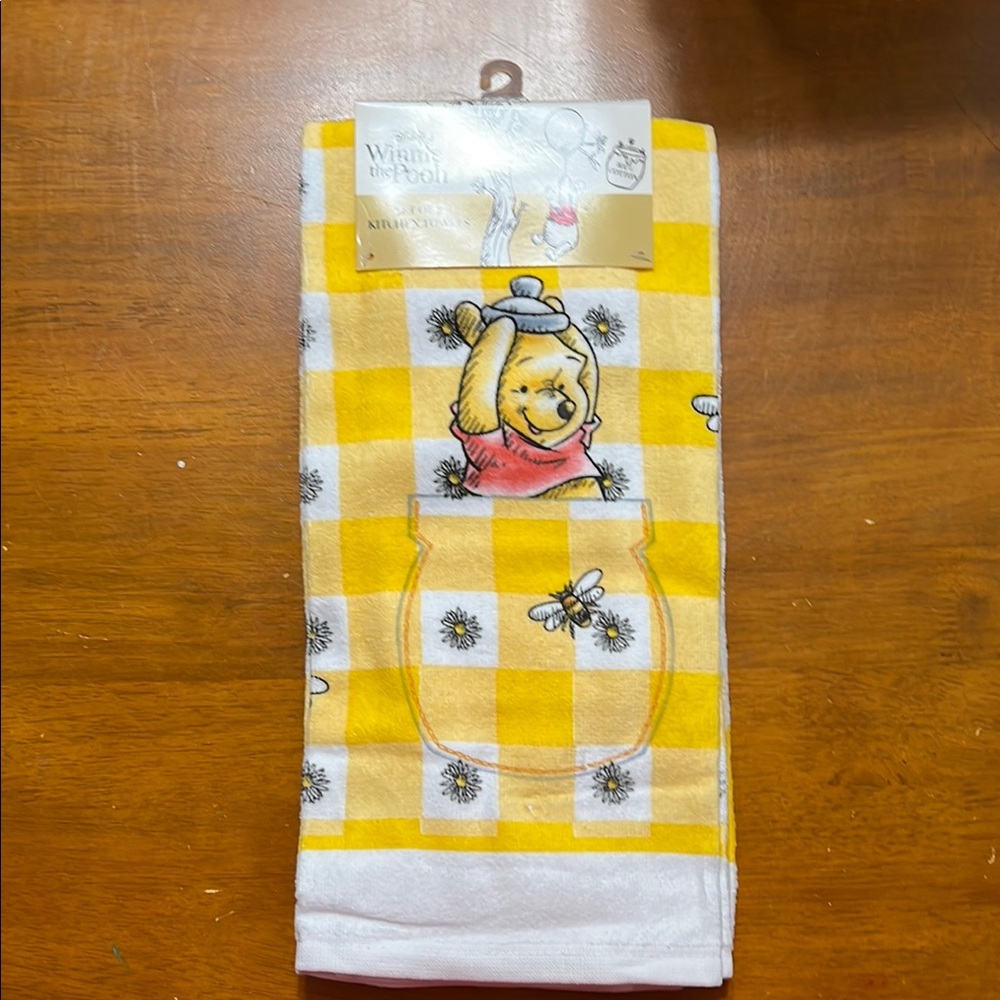 Winnie the Pooh Yellow and White Kitchen Towel Set
